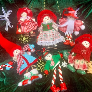 Vintage KSA Ornaments Kurt Adler Snowman Winter Christmas Tree Decor Dangling Legs - CHOOSE Your Style - Unique Gifts Home