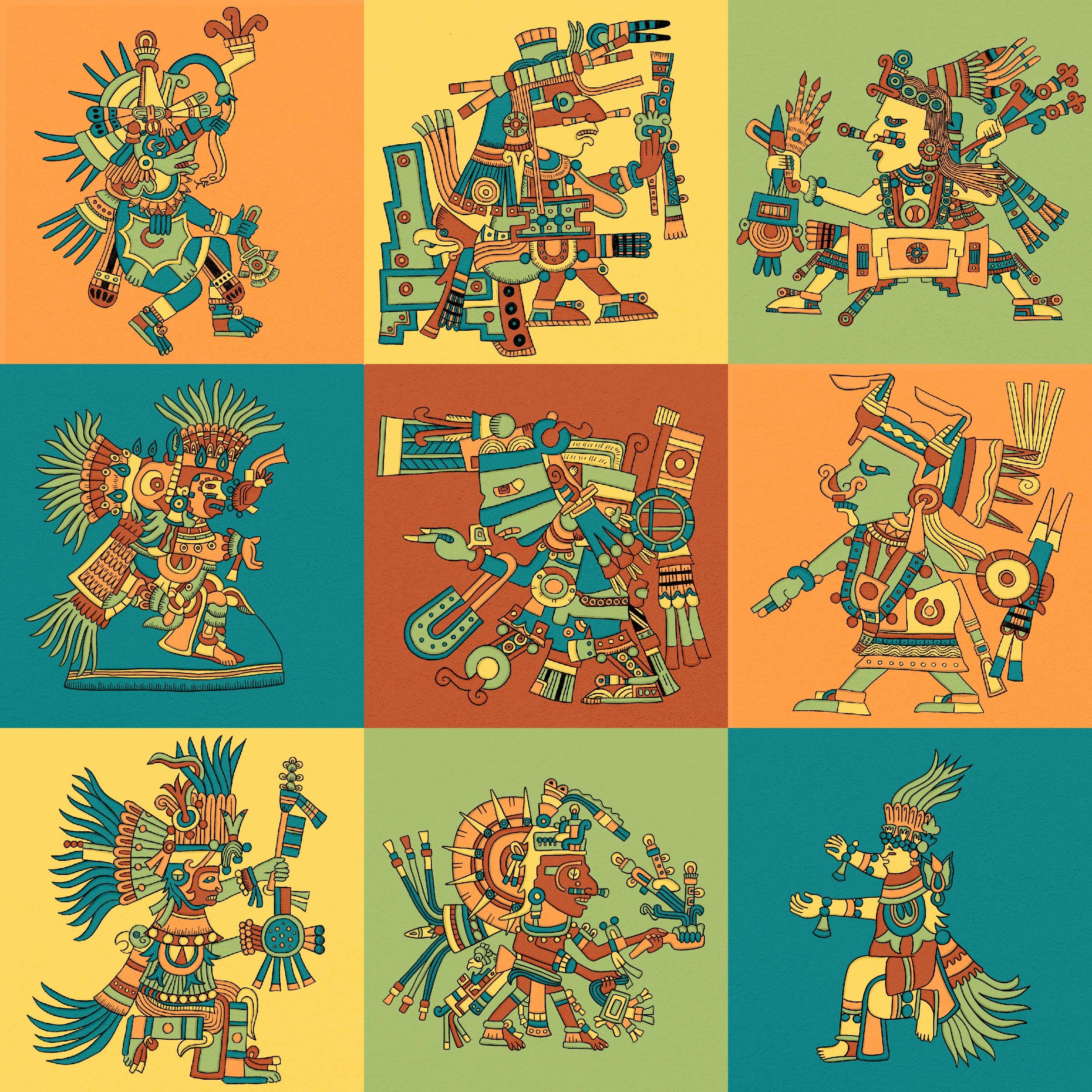 Aztec Gods of the Heavens - Etsy
