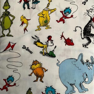 Celebrate Dr Seuss Character Toss on White