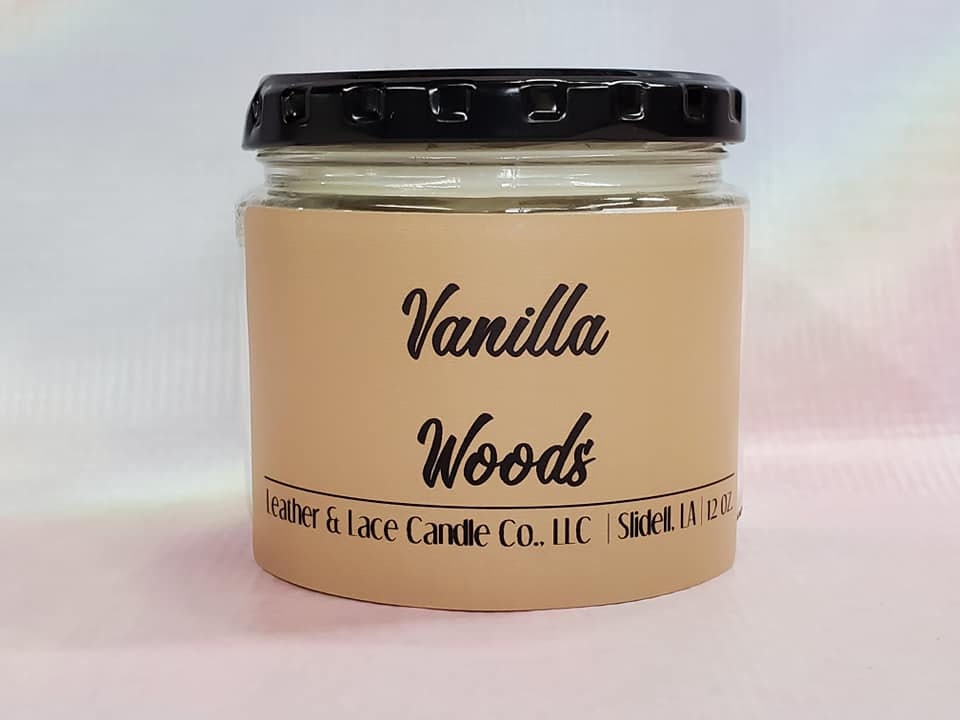 Vanilla Woods Scented Candle All Natural Candle Jar Candle Etsy