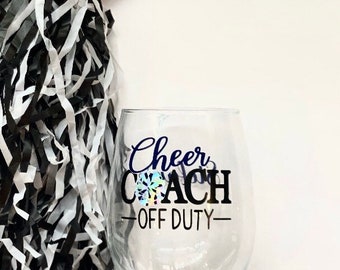 Cheer Coach Gifts, Gifts for Cheer Coach, Cheerleading Coach Gift, Personalized Gift for Coach, Cheer Coach Wine Glass, Coach Gifts