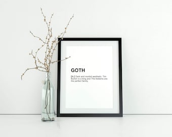 Goth definition art print