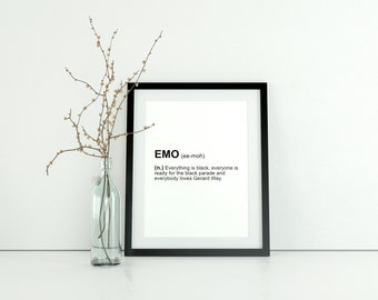 Emo definition art print