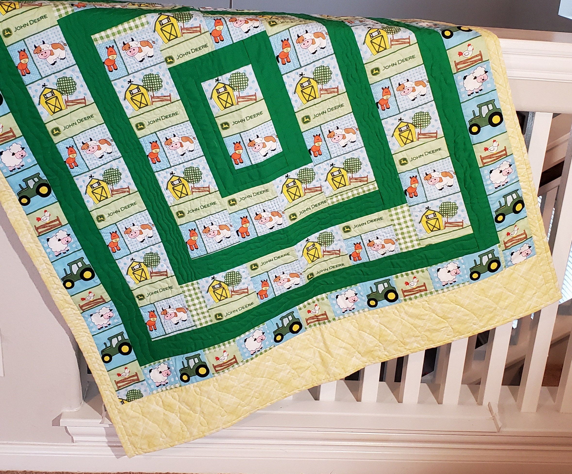 Handmade Boys John Deere Crib/toddler Bed Quilt - Etsy