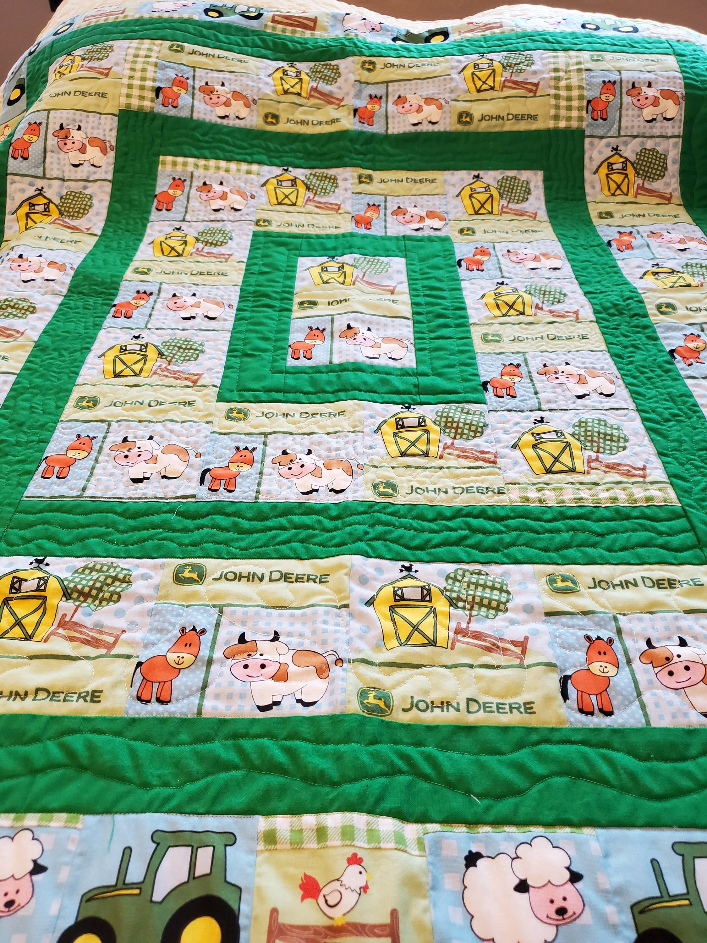 Handmade Boys John Deere Crib/toddler Bed Quilt - Etsy