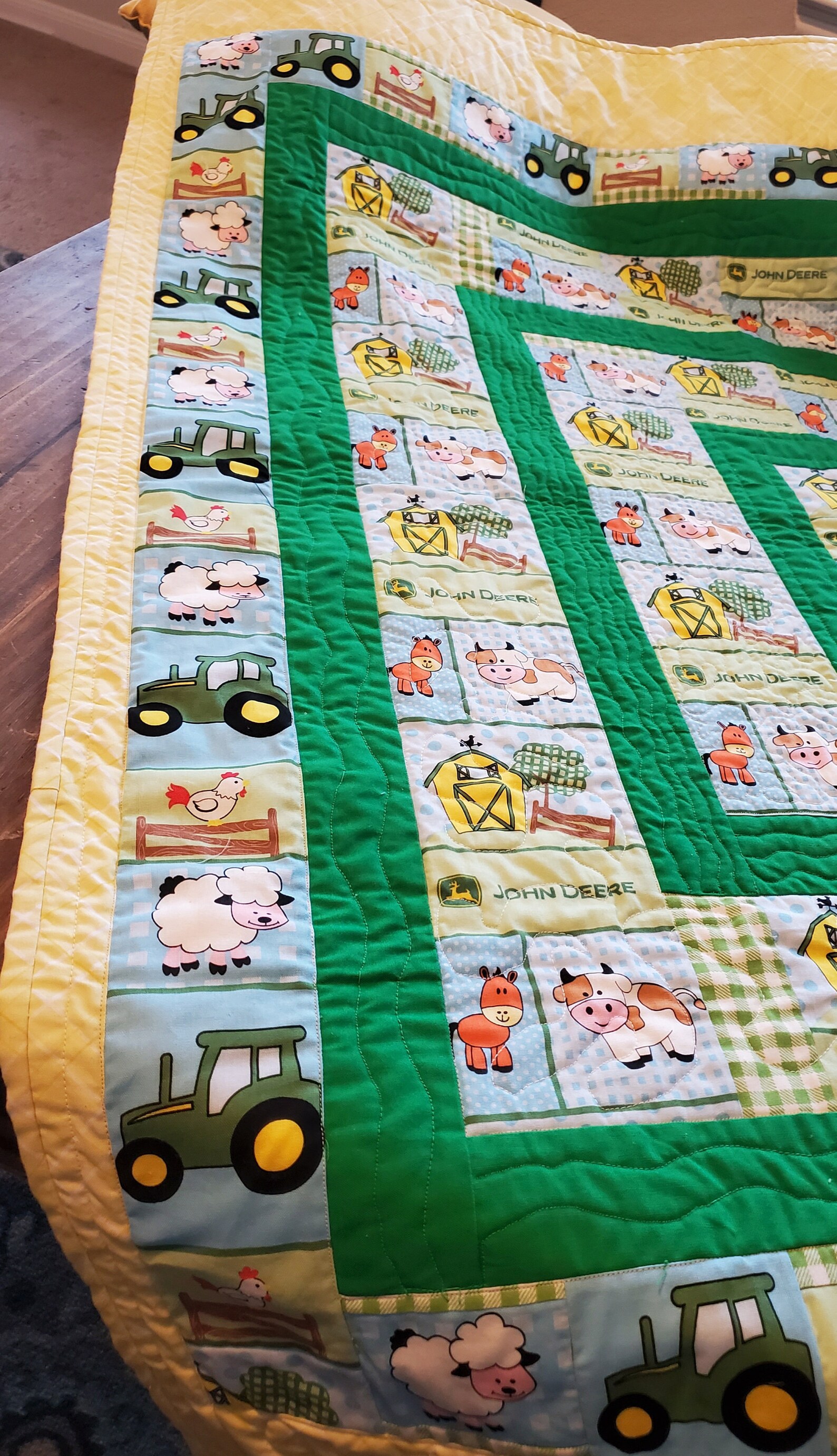 Handmade Boys John Deere Crib/toddler Bed Quilt - Etsy