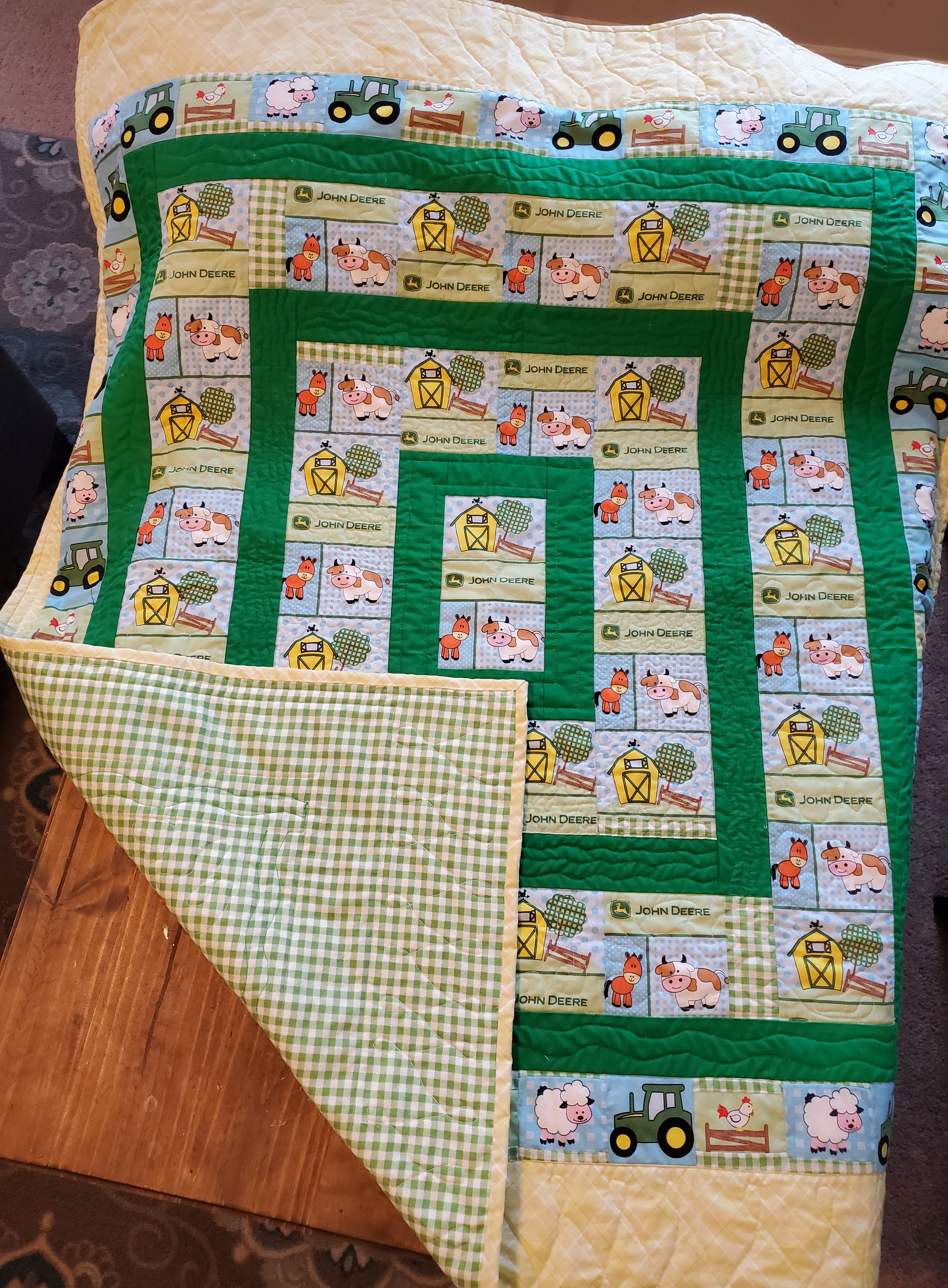 Handmade Boys John Deere Crib/toddler Bed Quilt - Etsy
