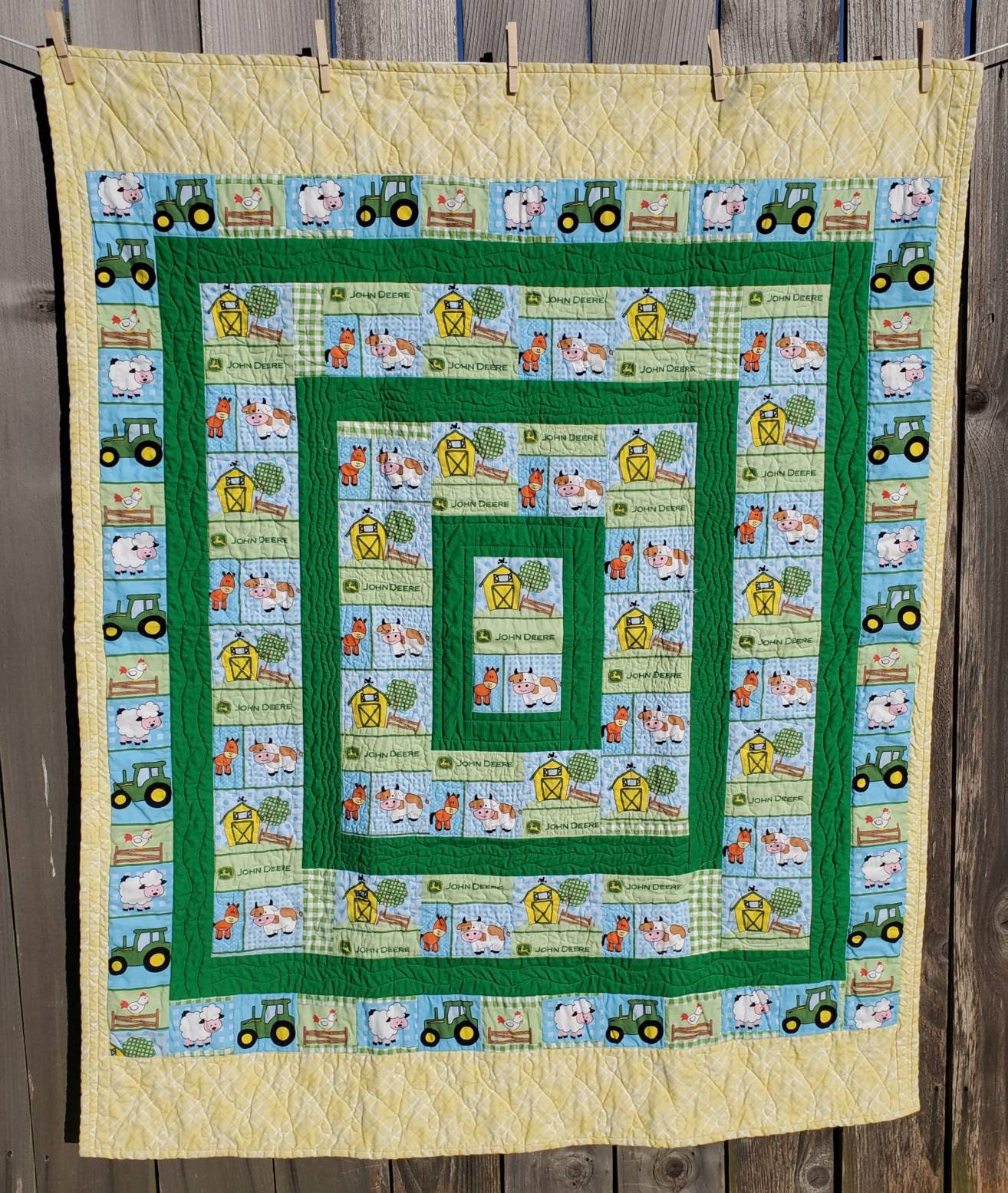 Handmade Boys John Deere Crib/toddler Bed Quilt - Etsy