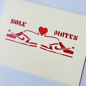 La meilleure carte de la Saint-Valentin/Anniversaire pour Sneaker Heads DUNK (une seule carte) de couleur crème - 5,25 x 4 cartes