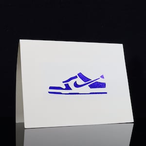 NIKE DUNK Sneaker Art - Cartes d'anniversaire (uniques) PERSONNALISABLES / Cartes d'art pour les amateurs de baskets - 5,25 x 4 cartes Pâques