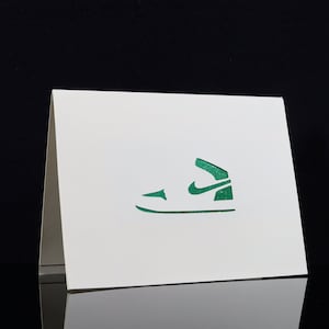 AJ1 Jordan 1 Sneaker Head Geburtstagskarten (Single) CUSTOMIZABLE Kunst/Karten für Sneakerheads - 5.25 x 4 Karte Ostern