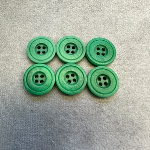 Green buttons 15mm a set of 6 Eco Corozo
