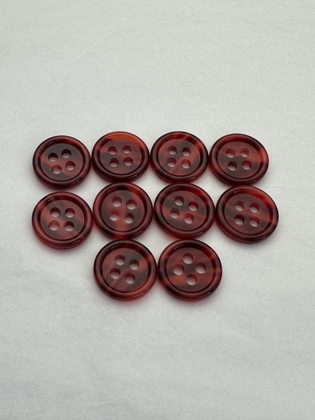 Obre Buttons Deep Red Ombre Buttons: Classic Style, 14mm - Set of 10 - Etsy