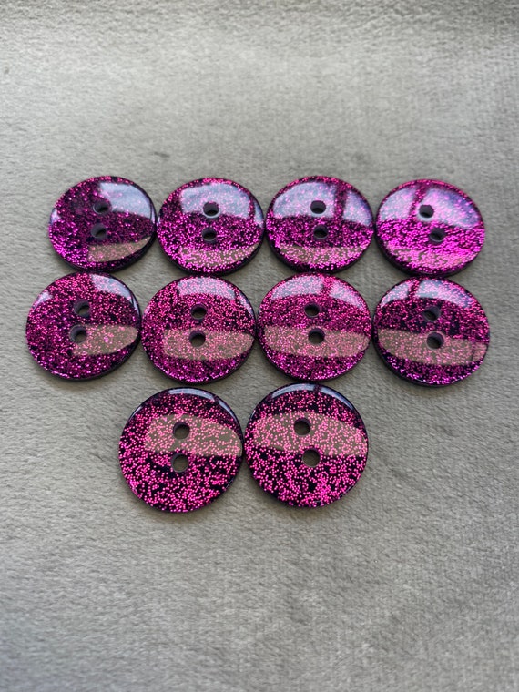 Shiny Glitter Button: 18mm - each Shiny Glitter Button: 18mm - each