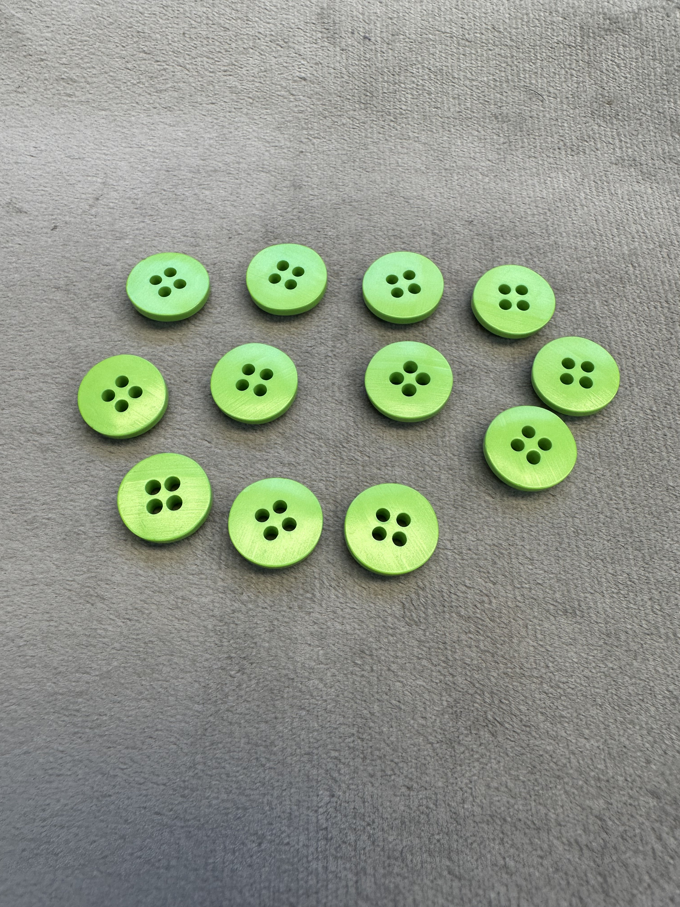 Matt Buttons Lime Green Border Design 12mm a Set of 12 - Etsy