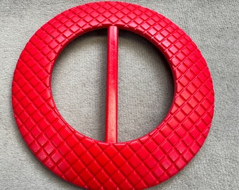 Boucle à glissière rouge adaptée à une ceinture de 50 mm