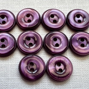 Botones morados de 13 mm – Acabado nacarado – Blusa y camisa – Juego de 10