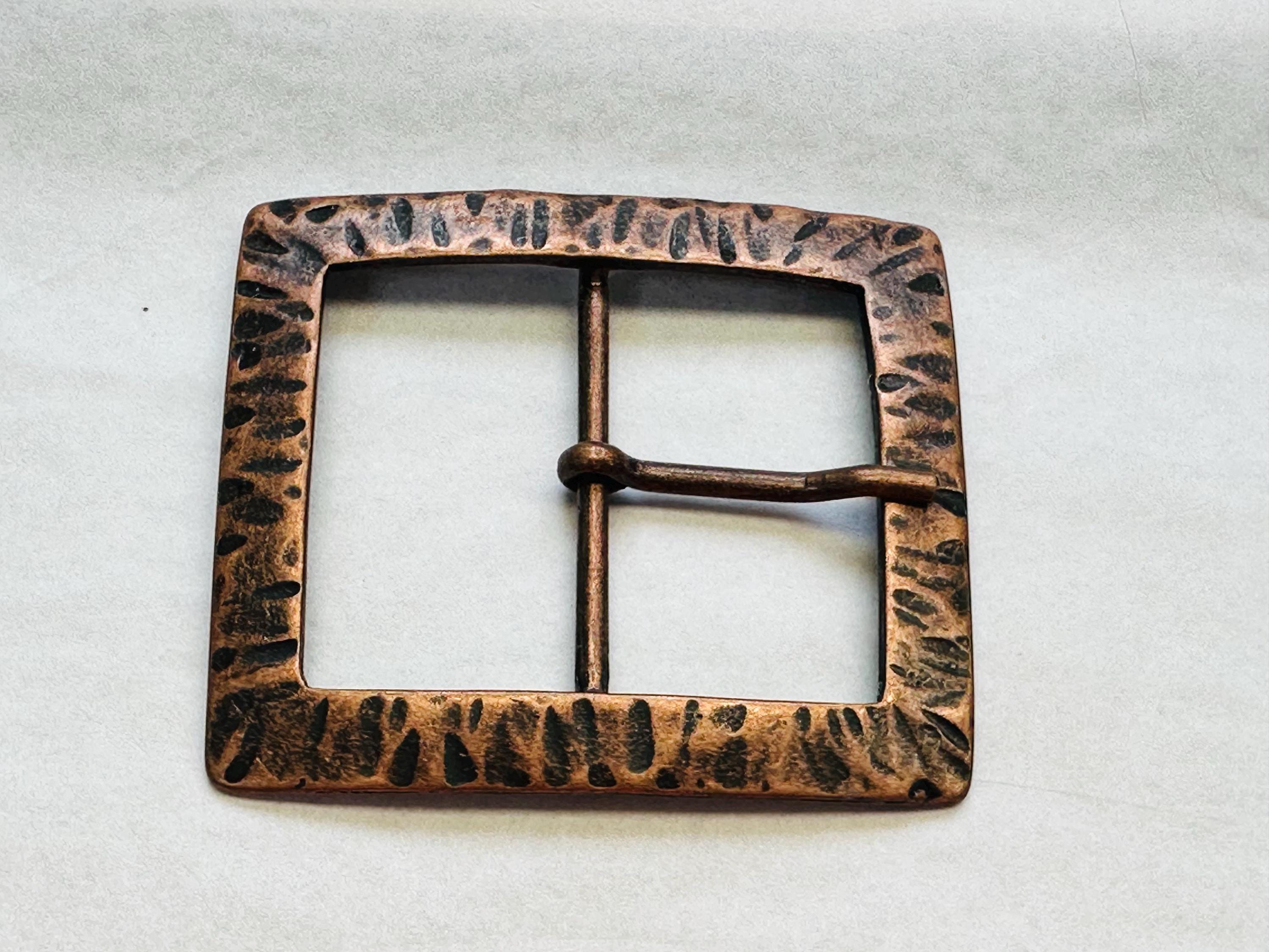 Copper Hammered Belt Buckle - Etsy display picture 1