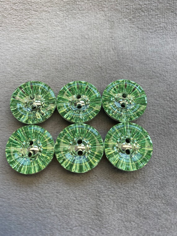 Botones joya verde efecto gema 18mm juego de 6 -  España