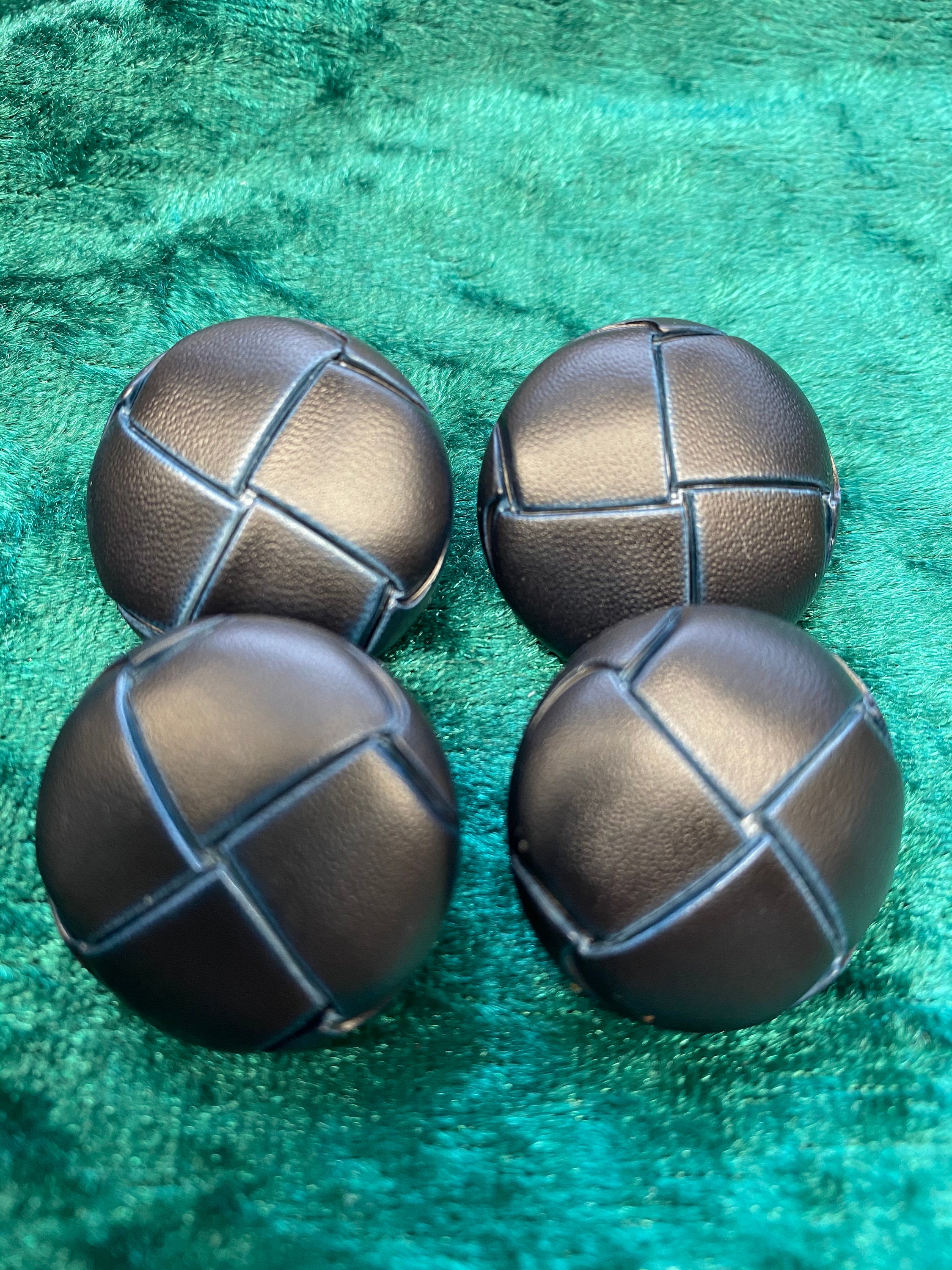 Navy leather look football buttons x 4 Etsy
