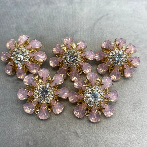 2 X 2 cm Diamante Rhinestone Gemstone Fancy Buttons-Dressmaking  crafting-Orange
