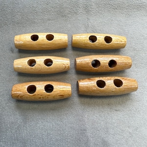 Holz Knebel poliert finish 40mm im 6er Set