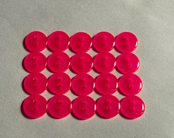 50個 ピンク クリアボタン 透明 小サイズ 2穴 樹脂製 ブラウスやシャツ