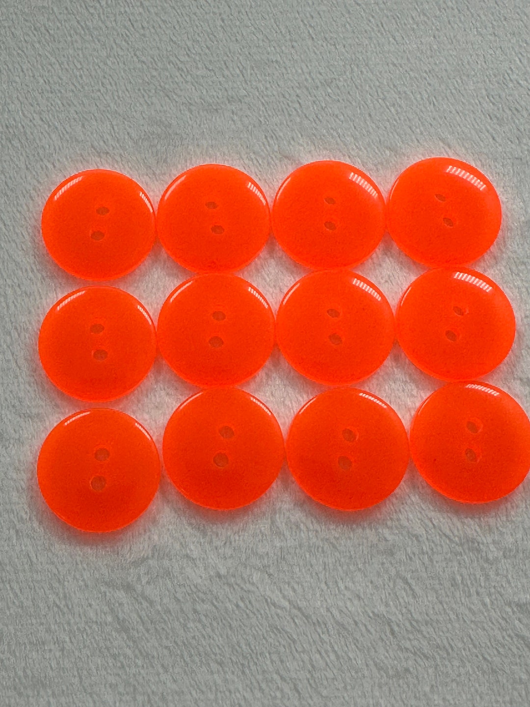 Neon Buttons Orange 18mm a Set of 12 With a Glossy Finish - Etsy