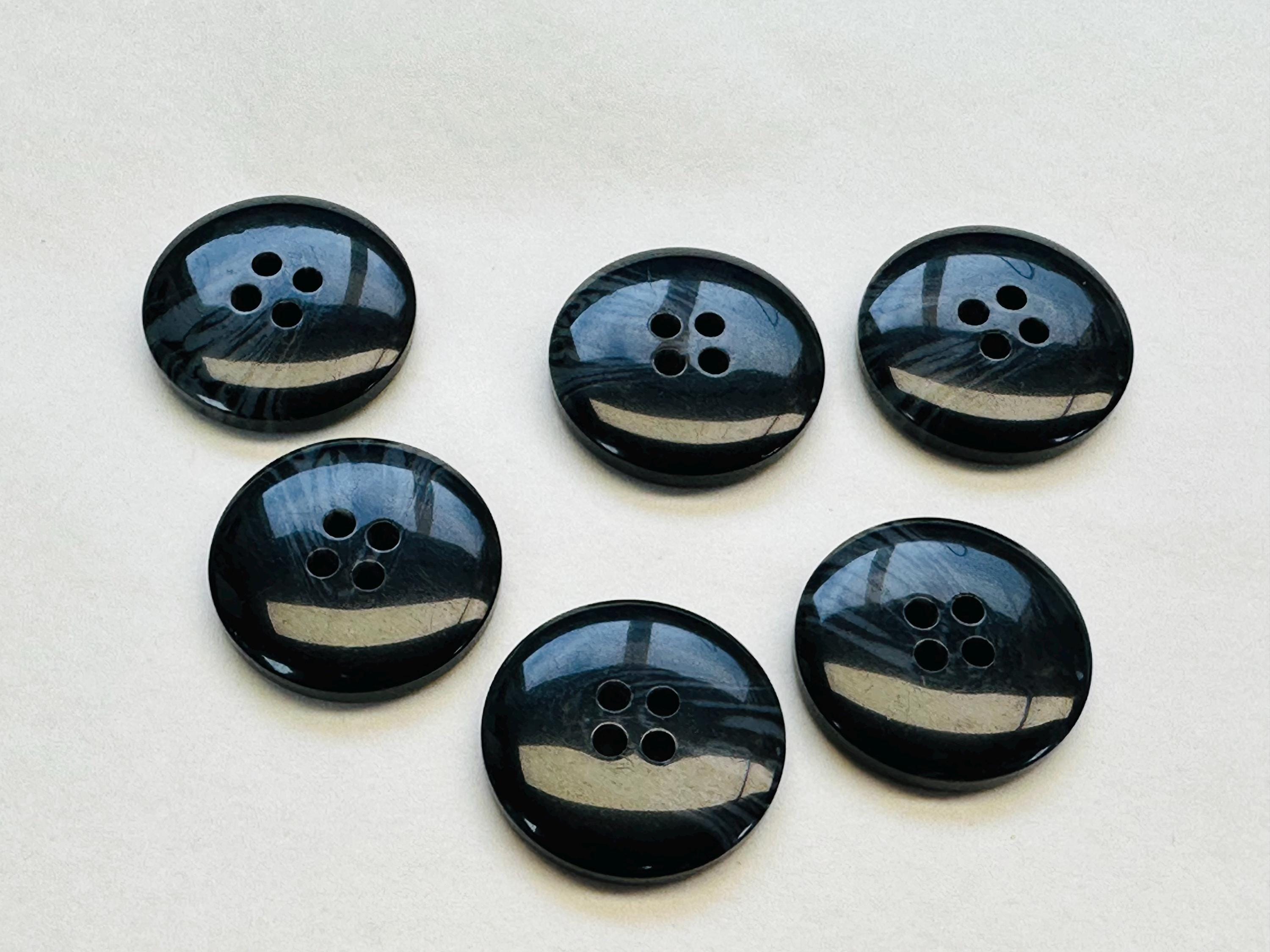 Obre Buttons Black Ombre Glossy Suit Buttons: 23mm Set of 6 - Etsy