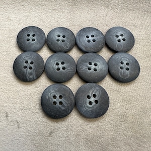Botones ombré acabado azul pizarra mate 20 mm juego de 10