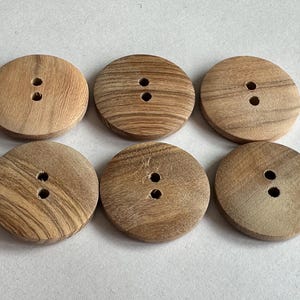 Vintage houten knopenset - natuurlijke houten knopen - 4-gaats