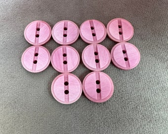 Ombre buttons pink layered design 15mm a set of 10