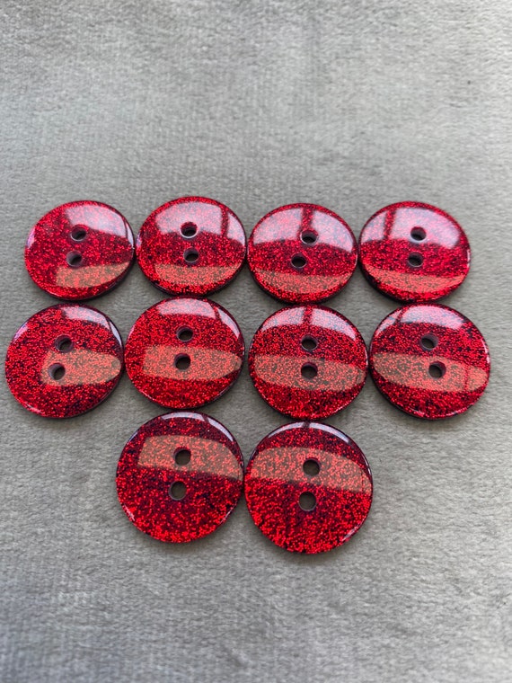 Shiny Glitter Button: 18mm - each Shiny Glitter Button: 18mm - each