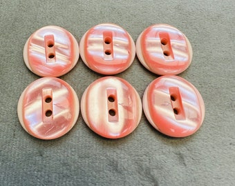 Peach buttons 20mm a set of 6 duo finsh