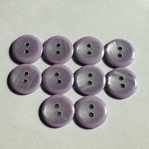 Lilac Pearlized Buttons: 13mm Two-Hole Sew-Through - Set of 10