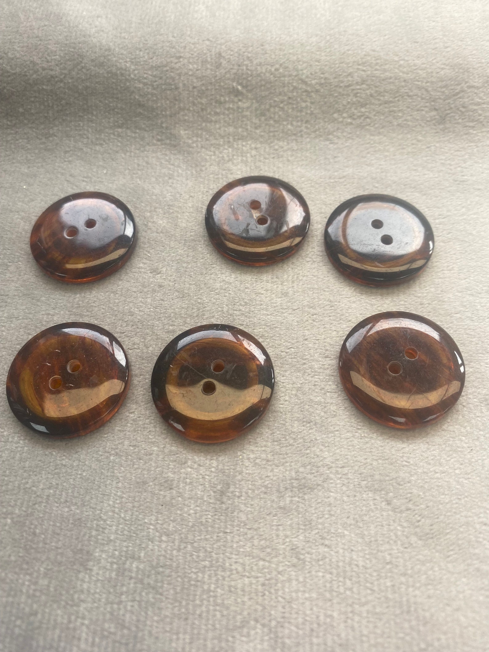 Faux Tortoiseshell Buttons Brown Ombre Effect 23mm a Set of 6 - Etsy
