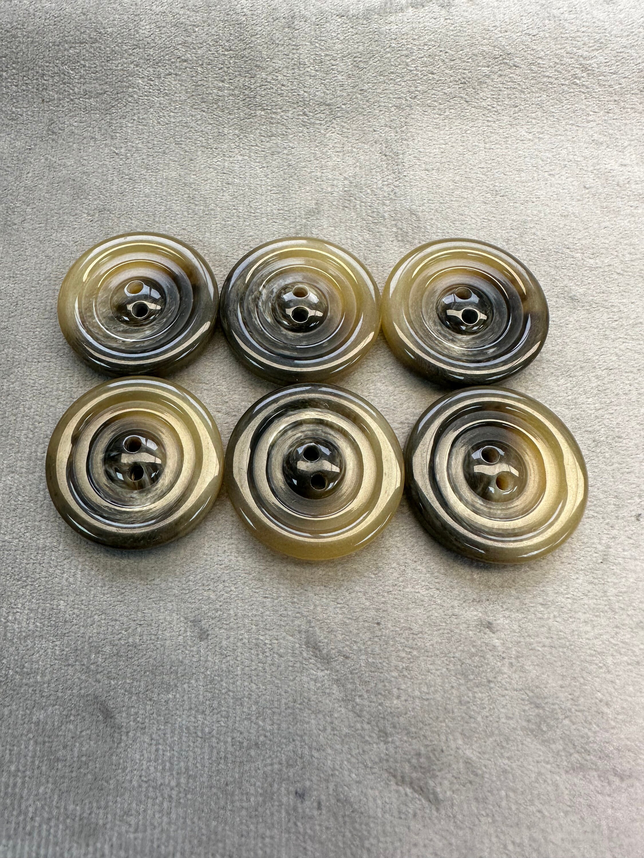 Obre Buttons Ombre Buttons Brown and Beige Horn-effect 28mm a Set of 6 - Etsy