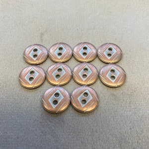 6、赤銅仕上げの金属ボタン4サイズ、古びた銅ボタン、銅ボタン