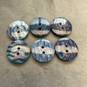 Galaxy shimmer buttons glossy finish 25mm a set of 6