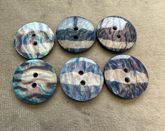 Galaxy shimmer buttons glossy finish 25mm a set of 6