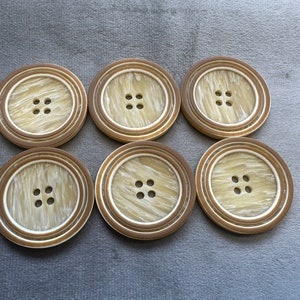 Bottoni Ombre color cammello 38mm set da 6