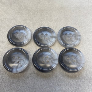 Botón brillante diseño de traje gris mezclado 19 mm un juego de 6
