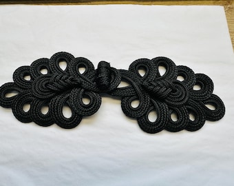 Black Frog closure ornate design 8 x 20cm sold individually