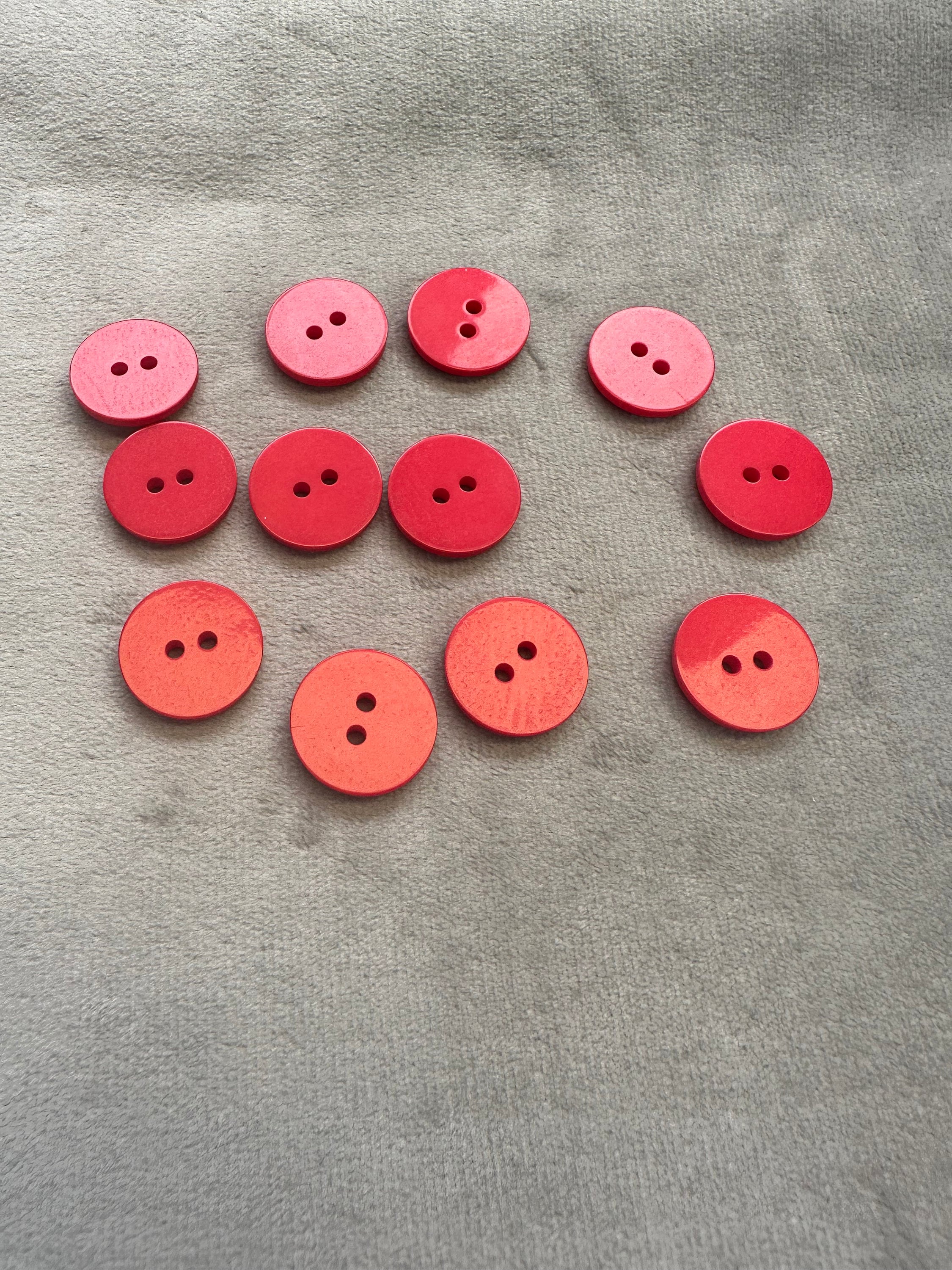 Pearly Buttons Red Classic Style 17mm a Set of 12 - Etsy