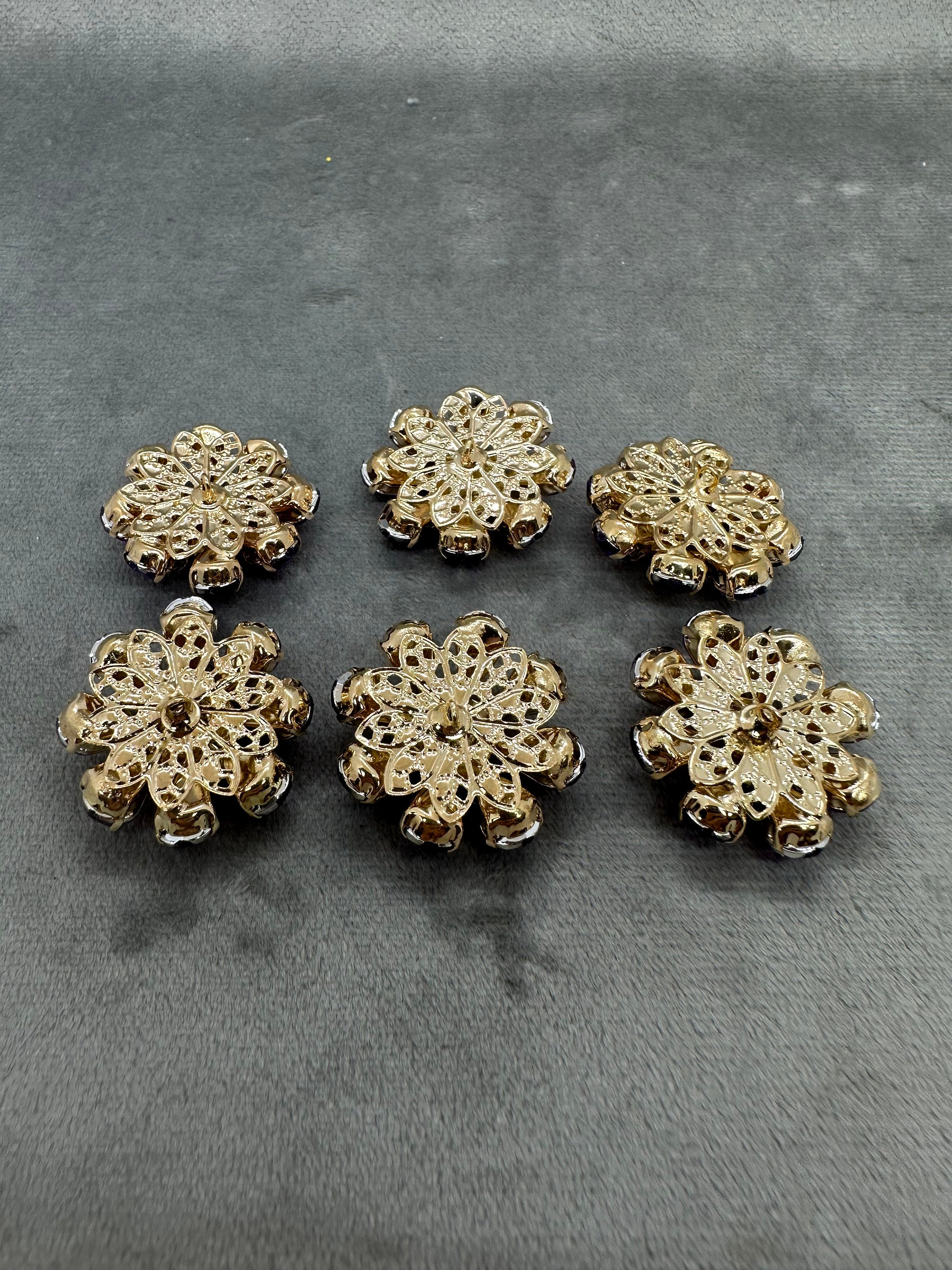 Rhinestone Buttons Purple and Silver 25mm a Set of 6 - Etsy Rhinestone Buttons Purple and Silver 25mm a Set of 6 - Etsy