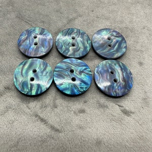 Glossy buttons galaxy shimmer effect 22mm a set of 6