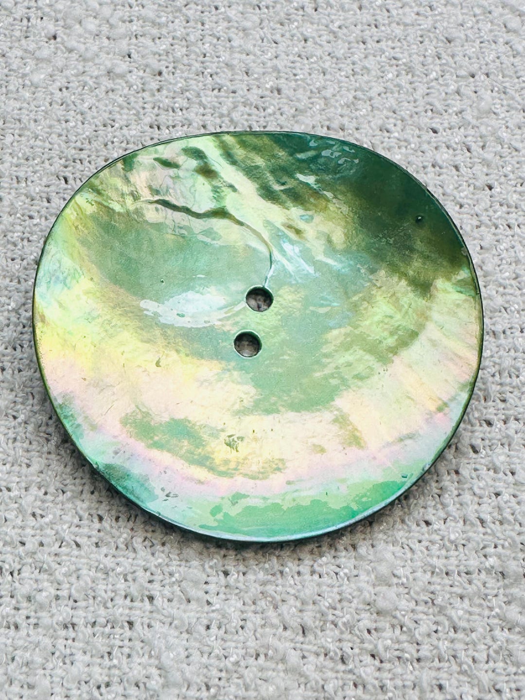 50mm Agoya Shell Button – Iridescent Green Shell – Sold Individually - Etsy