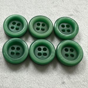Green buttons 22mm a set of six chunky design
