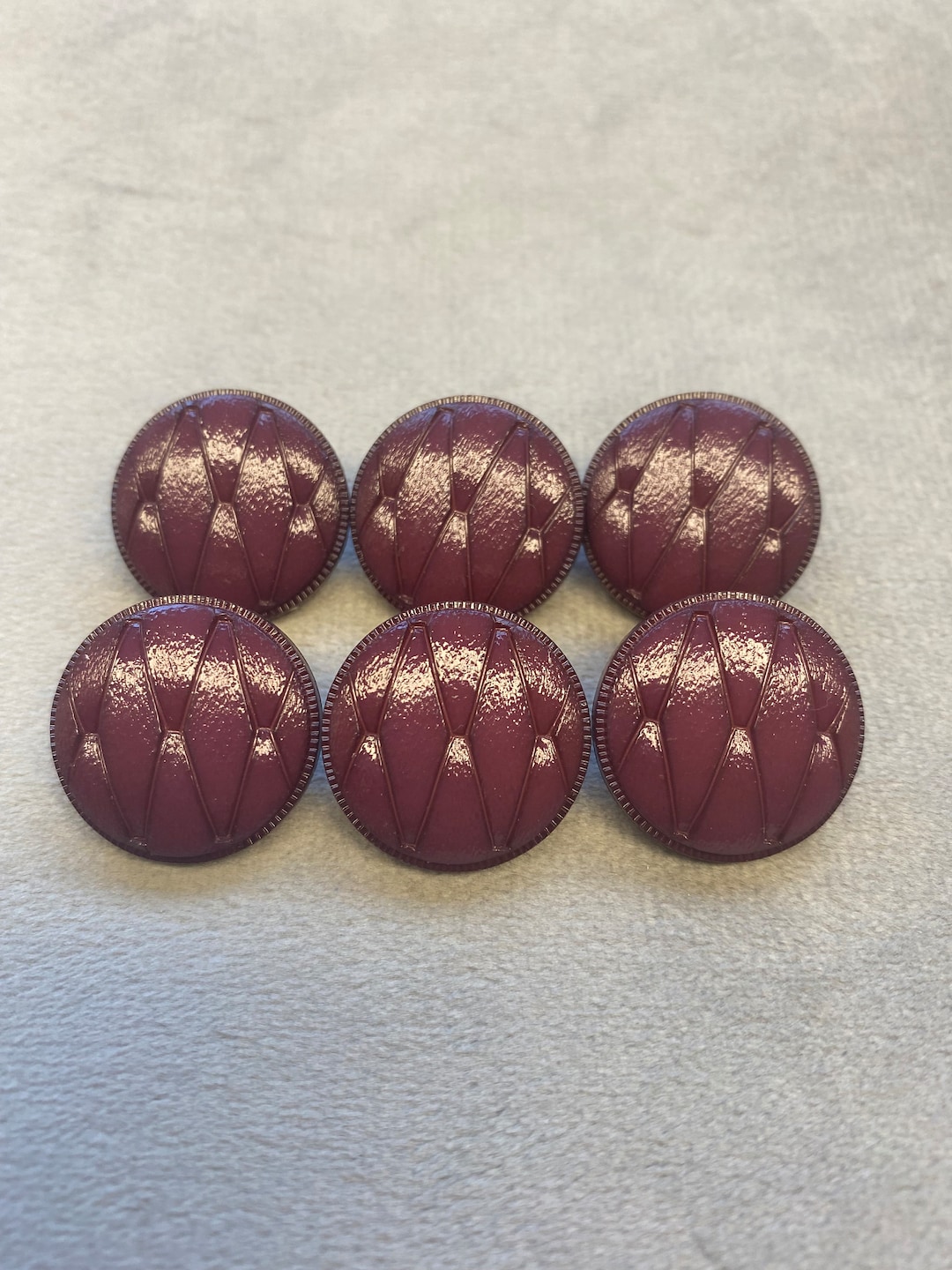 Textured Buttons Purple Diamond Design 20mm a Set of 6 - Etsy