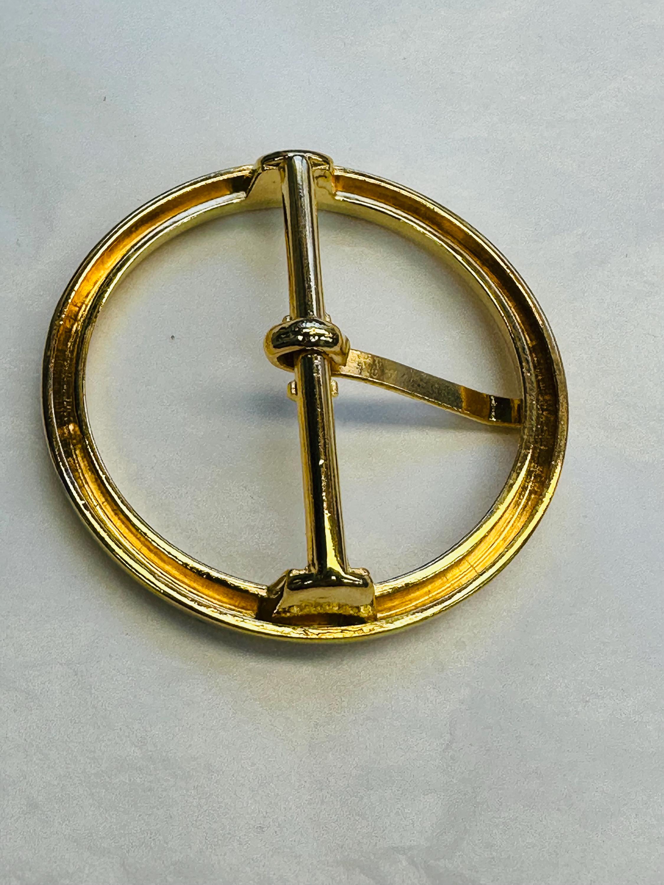 Gold-tone Metal Belt Buckle: Circular Prong Buckle (40mm) - Etsy